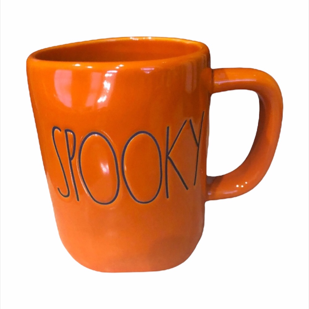 NEW Rae Dunn Orange SPOOKY Halloween Mug